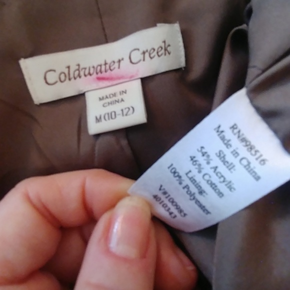 Coldwater Creek: cotton blend cropped moto blazer - Picture 7 of 7